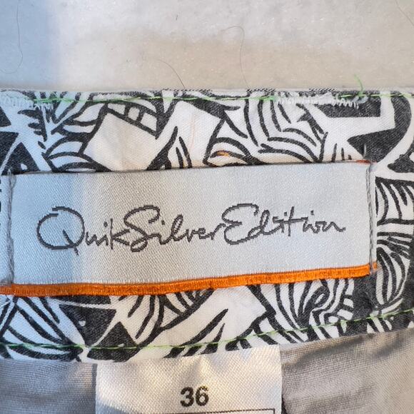 QuikSilver Edition Hybrid Short Men W36* All Cotton Black Grey Plaid Skater Surf - Picture 2 of 16